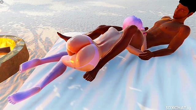 Super Hot BBC Fucking A Tight White Pink Girl Anal in 3D Animation