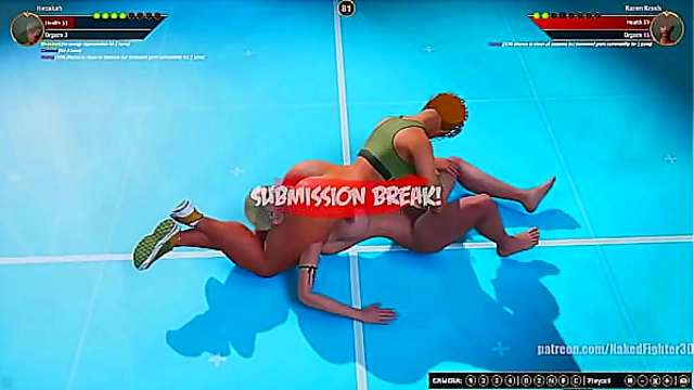 Nezakah VS Karen Crash (Naked Fighter 3D)