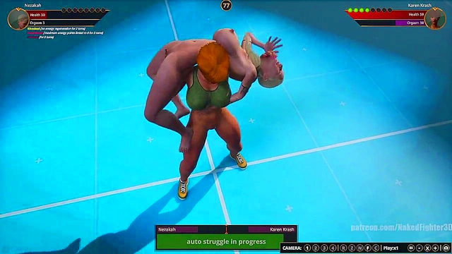 Nezakah VS Karen Crash (Naked Fighter 3D)