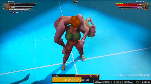 Nezakah VS Karen Crash (Naked Fighter 3D)