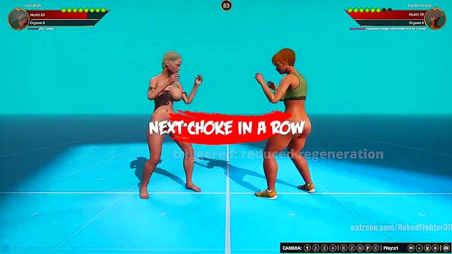 Nezakah VS Karen Crash (Naked Fighter 3D)