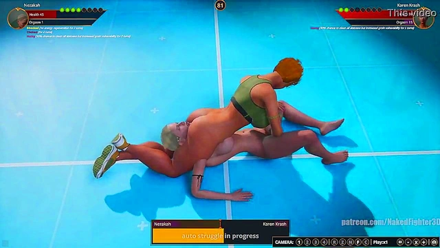 Nezakah VS Karen Crash (Naked Fighter 3D)