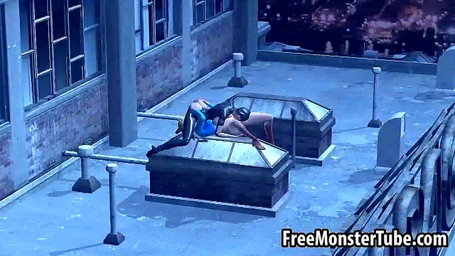 3D Supergirl getting her pussy licked by Catwoman