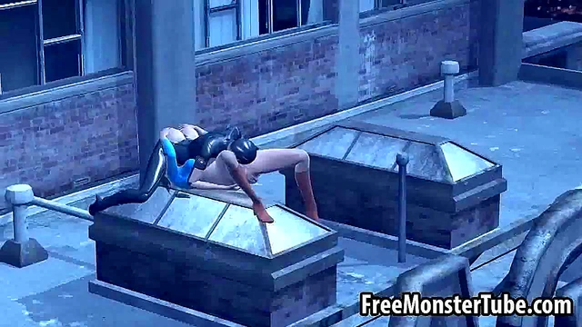 3D Supergirl getting her pussy licked by Catwoman