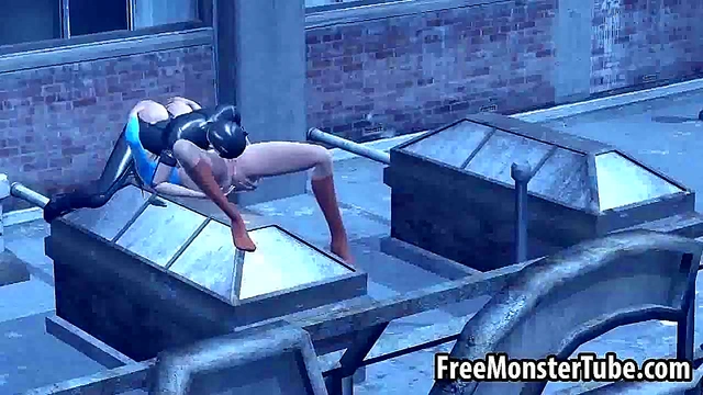 3D Supergirl getting her pussy licked by Catwoman