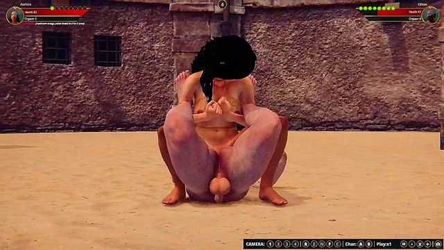 Ethan vs. Aurora (Naked Fighter 3D)