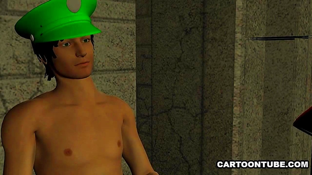 Foxy 3D cartoon princess double teamed by plumbers