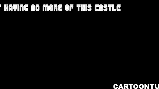 Foxy 3D cartoon princess double teamed by plumbers