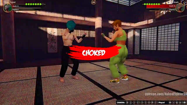 Remiel VS Karen Krash (Naked Fighter 3D)