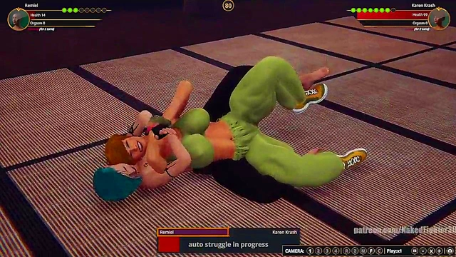 Remiel VS Karen Krash (Naked Fighter 3D)