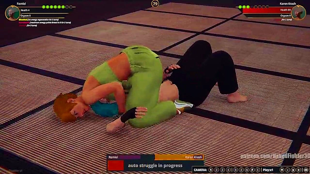 Remiel VS Karen Krash (Naked Fighter 3D)