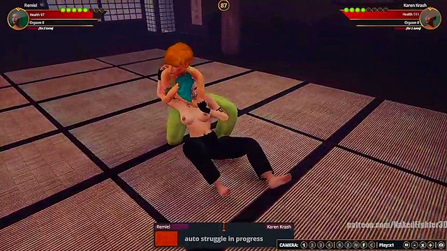 Remiel VS Karen Krash (Naked Fighter 3D)