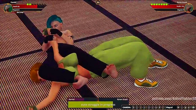 Remiel VS Karen Krash (Naked Fighter 3D)