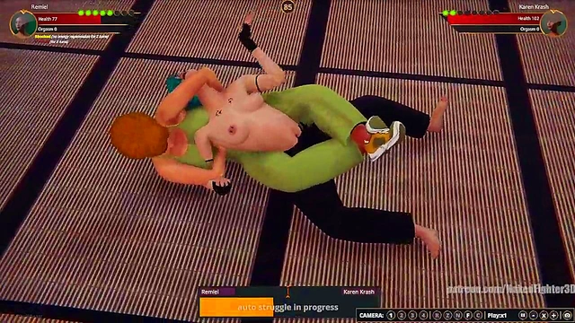 Remiel VS Karen Krash (Naked Fighter 3D)