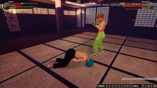 Remiel VS Karen Krash (Naked Fighter 3D)