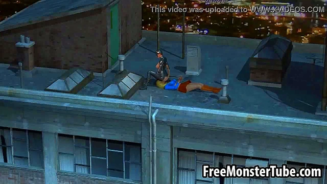 Two sexy 3D cartoon super hero babes dyke it outomanandsoopergirl1-high 2