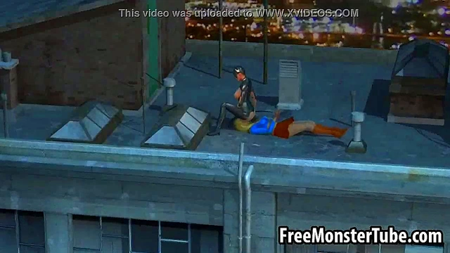 Two sexy 3D cartoon super hero babes dyke it outomanandsoopergirl1-high 2
