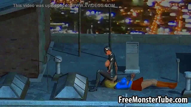 Two sexy 3D cartoon super hero babes dyke it outomanandsoopergirl1-high 2