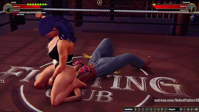 Leticia VS Evianne (Naked Fighter 3D)