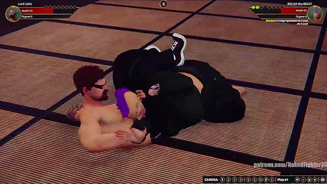 Lord Jerle VS BOLDA the BEAST (Naked Fighter 3D)