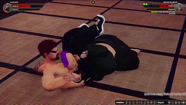 Lord Jerle VS BOLDA the BEAST (Naked Fighter 3D)