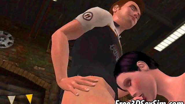 Foxy 3D cartoon honey getting double teamed