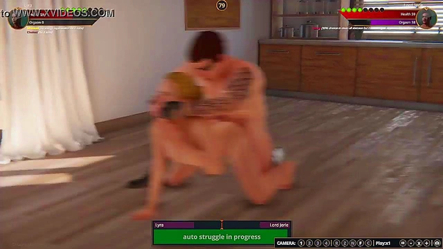 Lyra VS Lord Jerle (Naked Fighter 3D)