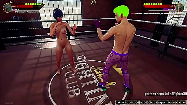 Sam VS Joe Curr (Naked Fighter 3D)
