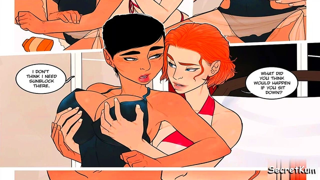 The Mess part 2 - Submissive Maid gets Fucked doggystyle on balcony by her horny futa boss