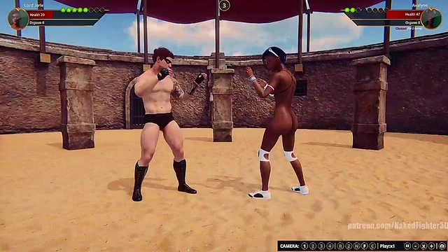 Lord Jerle VS Avalynn (Naked Fighter 3D)