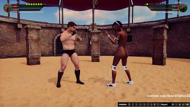 Lord Jerle VS Avalynn (Naked Fighter 3D)