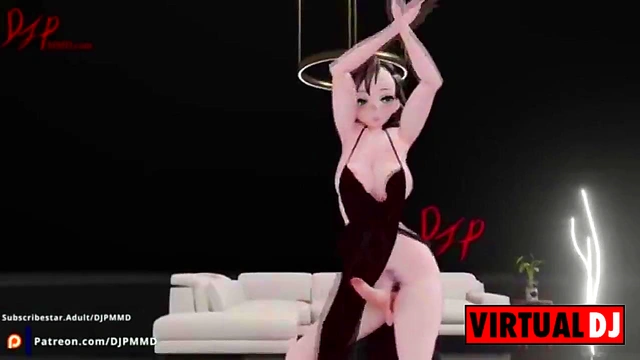 Cute FUTA Rachel dancing to POP Blender MMD 1565 (By DJ Riko! Janvier 2024)