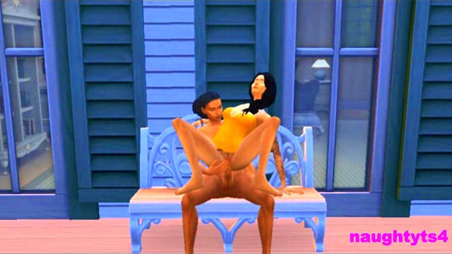 Cheating Neighbour Rides Futa Cock On The Balcony