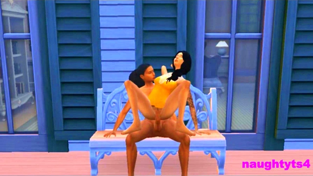 Cheating Neighbour Rides Futa Cock On The Balcony