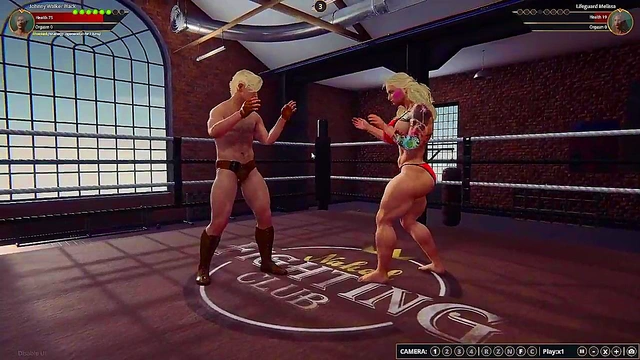 Johnny Walker Black VS Lifeguard Melissa (Naked Fighter 3D)