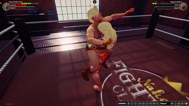 Johnny Walker Black VS Lifeguard Melissa (Naked Fighter 3D)