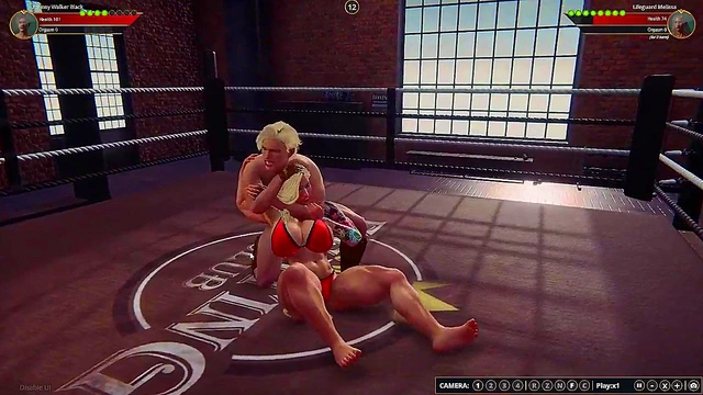 Johnny Walker Black VS Lifeguard Melissa (Naked Fighter 3D)