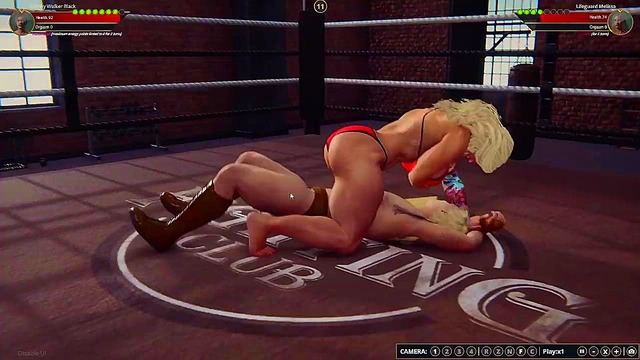 Johnny Walker Black VS Lifeguard Melissa (Naked Fighter 3D)