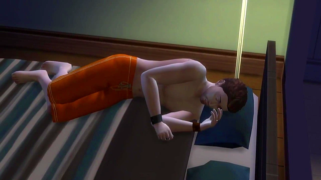 Stepmom asked StepSon to rub her back but. 3d animation