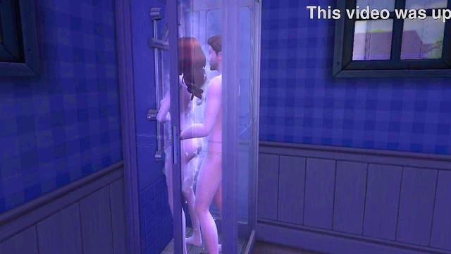 Stepmom asked StepSon to rub her back but. 3d animation