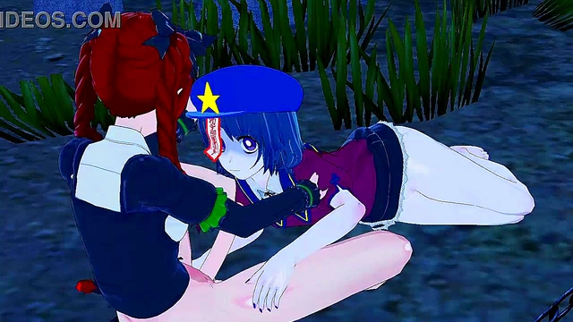 (Futa) Kaenbyou Rin fucks Yoshika Miyako!