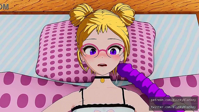Cute horny futa girl playing with her toys Hentai