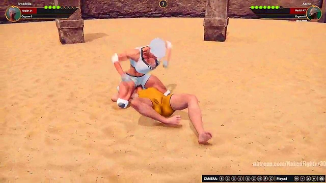 Broadzilla VS Aaron (Naked Fighter 3D)