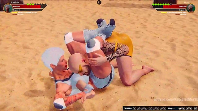 Broadzilla VS Aaron (Naked Fighter 3D)