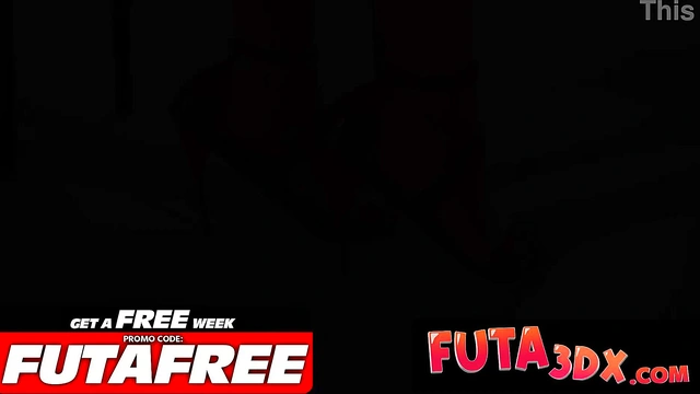 Futa3DX - Futa Big Dicked Babe Fucks Herself With DIldo