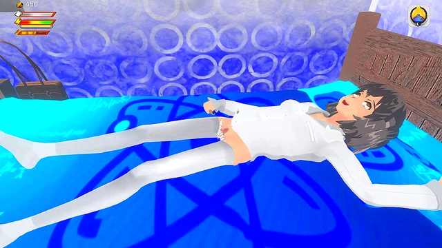 3D Game Femdom University - Giantess uses player as dildo