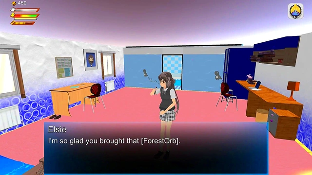 3D Game Femdom University - Giantess uses player as dildo