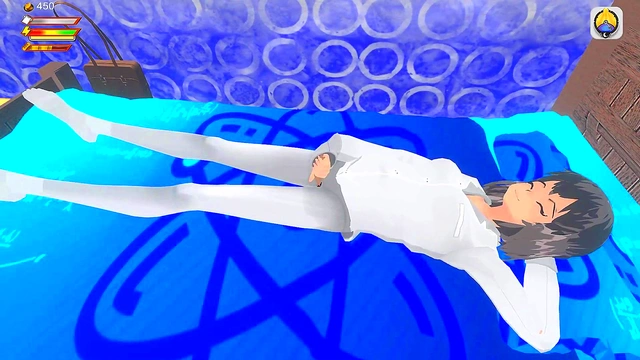 3D Game Femdom University - Giantess uses player as dildo