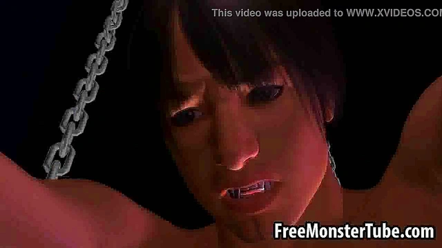 Busty 3D cartoon vampire babe getting fucked hard