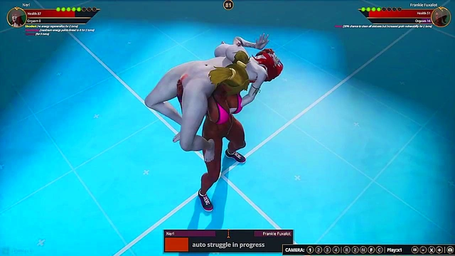 Neri VS Frankie Fuxalot (Naked Fighter 3D)